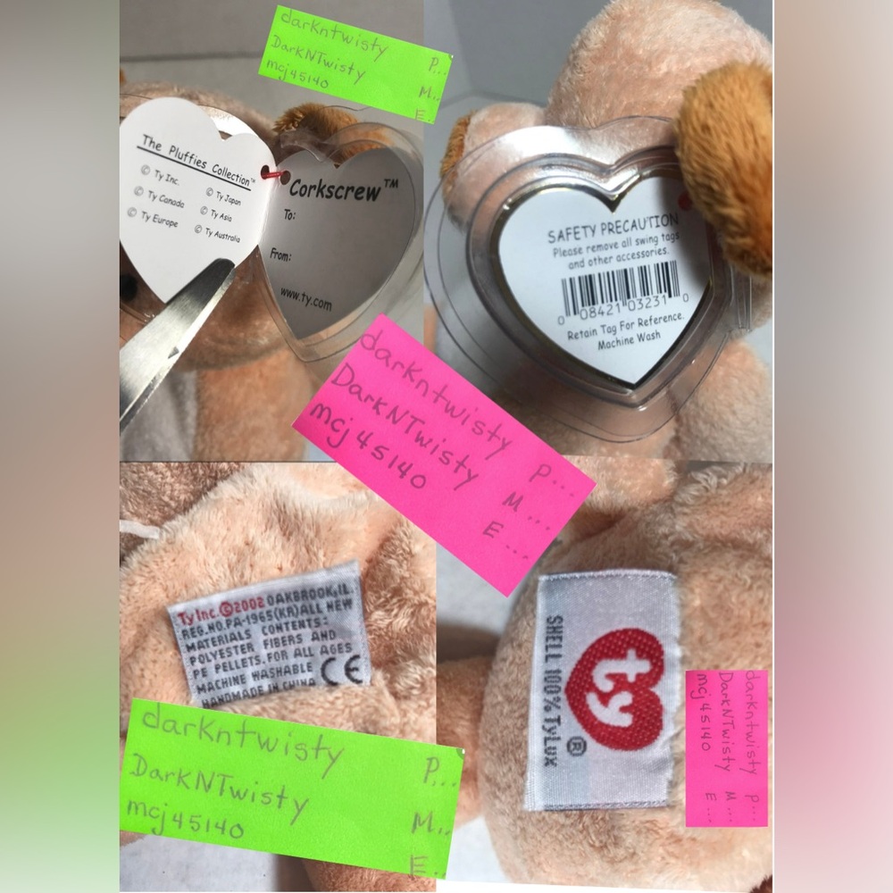 Ty Pluffies Corkscrew MINT W TAG PROTECTOR AS SEEN ON BABY EINSTEIN! - Picture 5 of 16